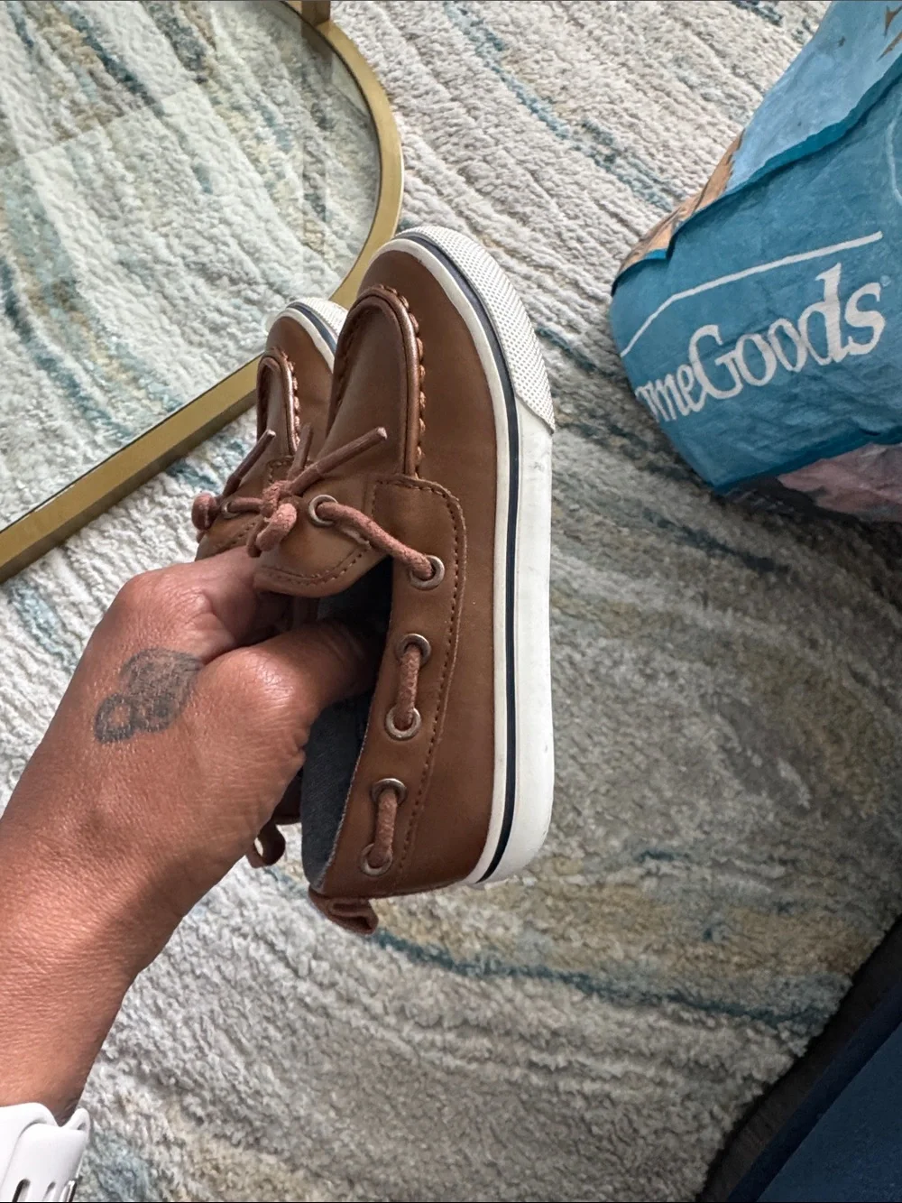 Old Navy Kids Brown Faux-Leather Moccasin Slip-Ons